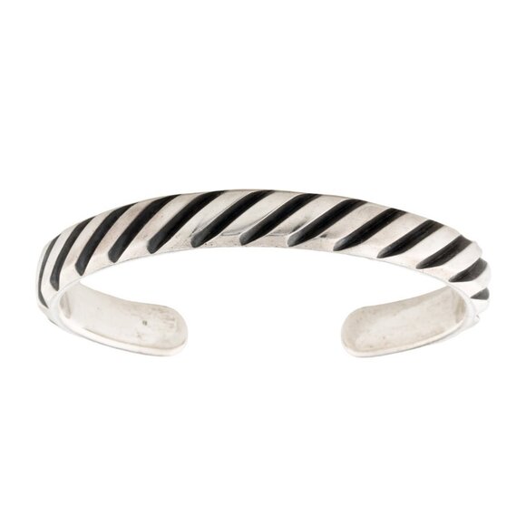 DAVID YURMAN STERLING SILVER 925 MODERN CABLE CUFF BRACELET - Picture 3 of 9